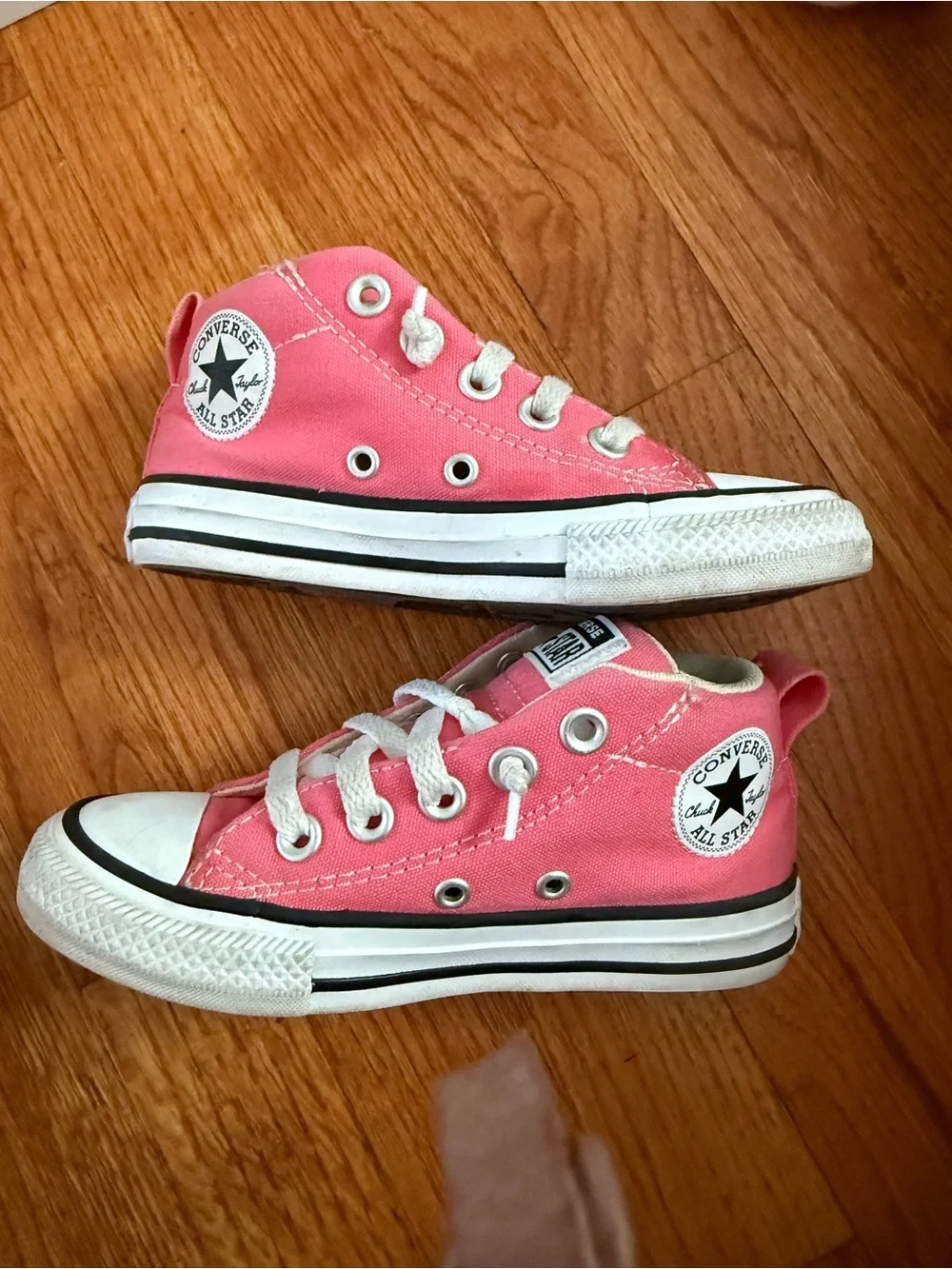 Converse Kids' Chuck Taylor All Star Street Mid Top Sneakers Pink White Girls 11